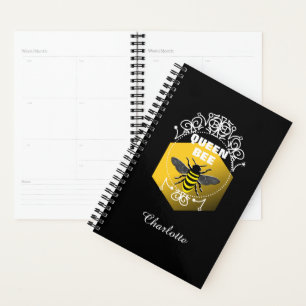Fun Queen Bee Vintage Inspired Modern Personalized Planner