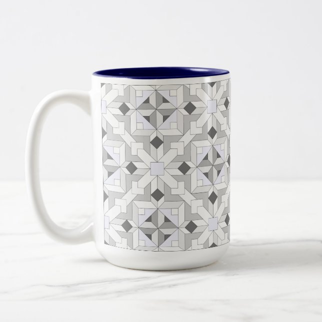 Fun Quilt 2 - Patterned Coffee Mug (Left)