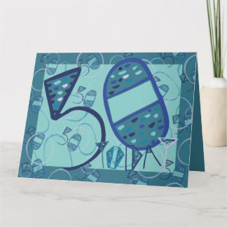 Fun Quirky 50th Birthday celebration card for men
