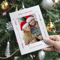 Fun Quirky Red Doodle Christmas Photo Frame
