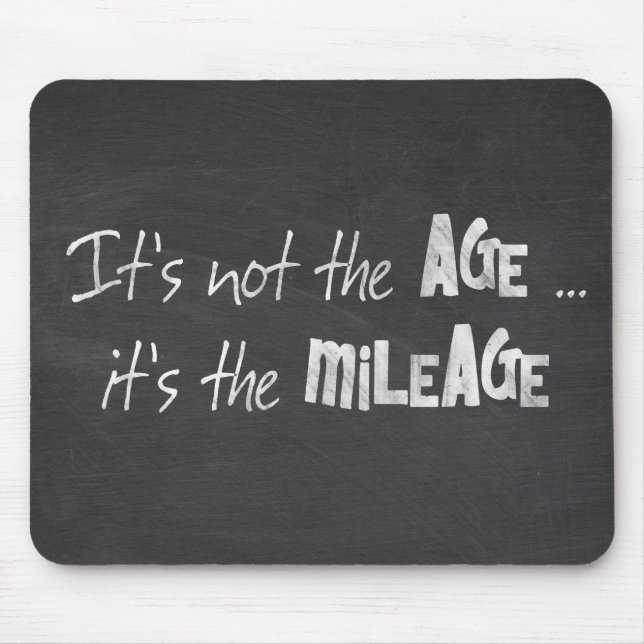 Fun Quote on Black Chalkboard Mouse Pad (Front)