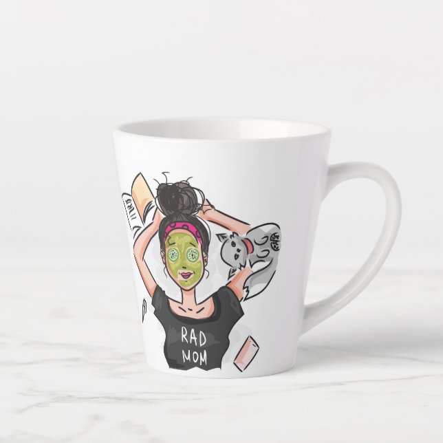Fun Rad Mom's Day Off Latte Mug (Right)