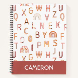 Fun Rainbow Alphabet Pattern Notebook