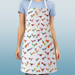 Fun Rainbow Bird Apron<br><div class="desc">A fun flock of rainbow coloured birds just doing their thing. Original art by Nic Squirrell.</div>