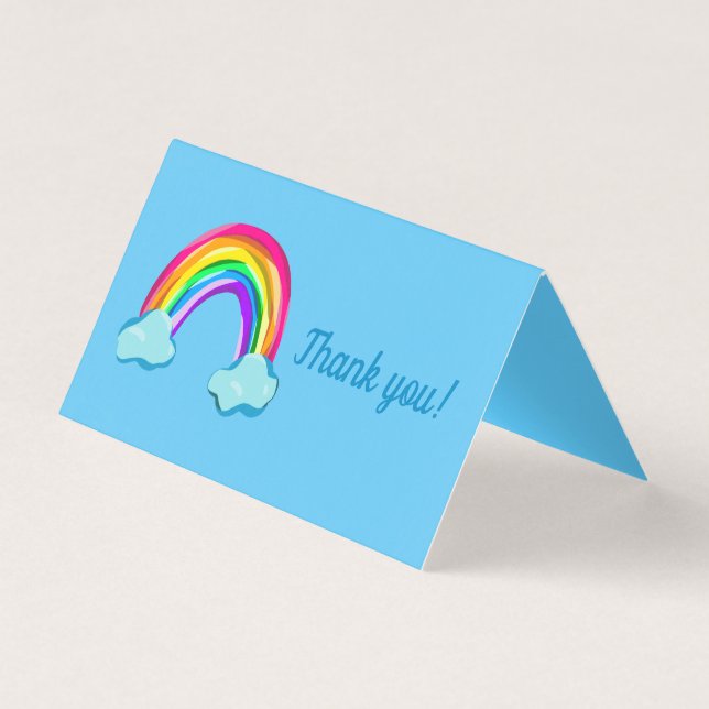 Fun Rainbow Mariage Merci Cartes (Front)