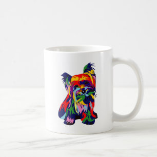 Fun Rainbow Yorkie Coffee Mug
