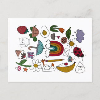 Fun Random Objects postcard