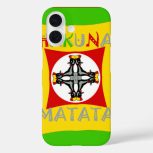 Fun Rasta Colour Red Golden Green iPhone 16 Case