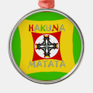 Fun Rasta Colour Red Golden Green Metal Ornament