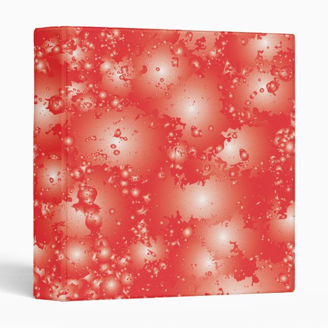 Fun RED Abstract Ink Super Splash pattern Binder (Front/Spine)