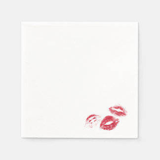 FUN! Red Lipstick Prints Napkin