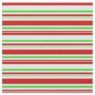 Fun Red, White, Green Coloured Christmas-Inspired Fabric