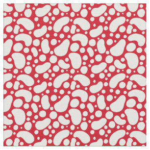 Fun red with white spots fabric