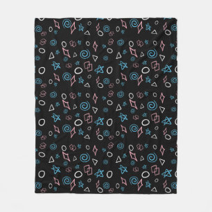 Fun repeating pattern in the trans flag colors! fleece blanket
