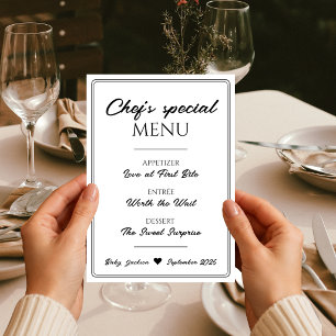 Fun Restaurant Menu Pregnancy Announcement