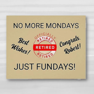 Fun Retiree Retirement Party Poster