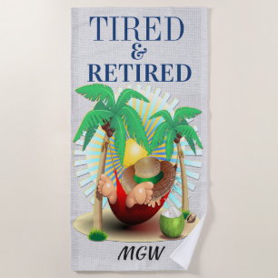 Fun Retirement Beach Towel
