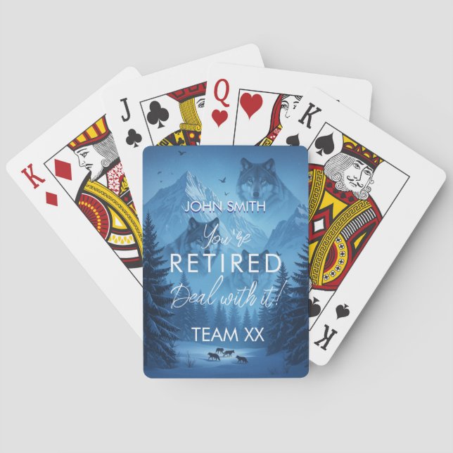 Fun Retirement Playing Cards | Custom Personaliz (Back)