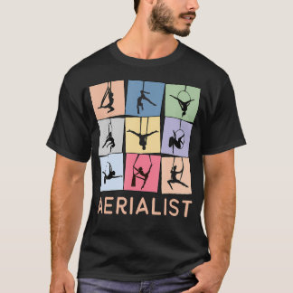 Fun Retro Aerialist Love Aerial Hoop Aerialist Gif T-Shirt