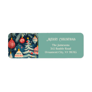 Fun Retro Christmas Trees Ornaments