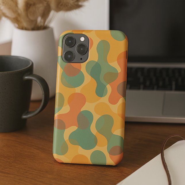Fun Retro Classic Amorphous Shapes Art Pattern iPhone Case (Creator Uploaded)