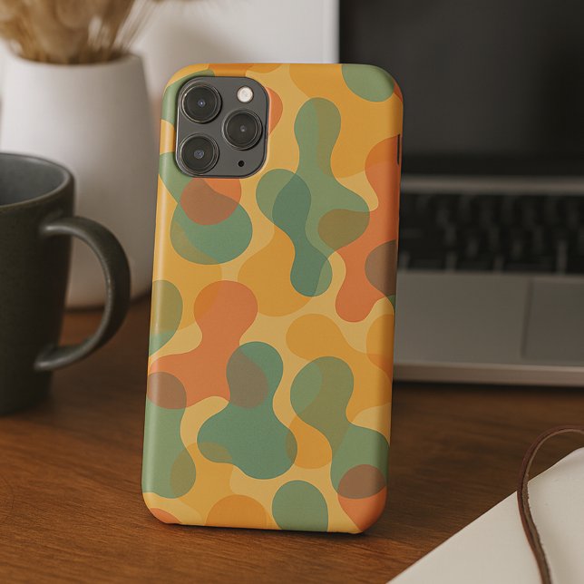 Fun Retro Classic Amorphous Shapes Art Pattern iPhone Case (Creator Uploaded)
