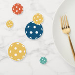 Fun Retro Colours Pickleball Birthday Party Confetti<br><div class="desc">Dress up your party table with this fun colourful pickleball confetti. You can easily add custom text if you'd like. Perfect for your friend's or tournament partner's birthday party or pickleball club special event or tournament.</div>