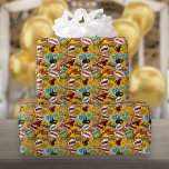 Fun Retro Comic Book Pop Art Colourful Wrapping Paper<br><div class="desc">Comic book pop art themed modern fun retro design, perfect for weddings, bridal showers, baby showers, baptisms, engagement parties, anniversary celebrations, graduations, birthday get-togethers and other special events throughout the year! A cool, trendy and fun design that puts the wham zap pow into your day. A great gift for you,...</div>