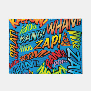 Fun Retro Comic Book Pop Art Sounds Doormat