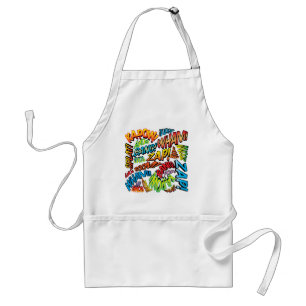 Fun Retro Comic Book Pop Art Sounds Standard Apron