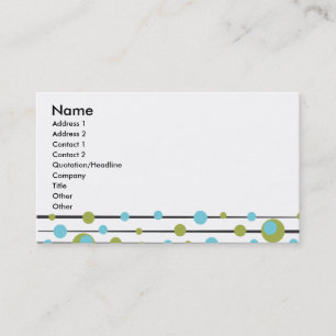 Fun Retro Dots and Lines Business Card