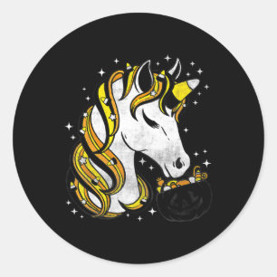 Fun Retro Halloween Gifts Boonicorn Ghost Cute Can Classic Round Sticker