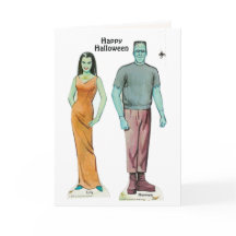 Fun Retro Halloween🦇 Reproduction Paper Doll Card