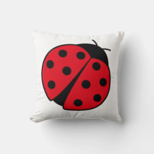 Fun retro Ladybug minimalist modern graphic  Throw Pillow