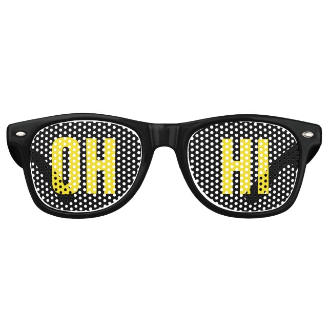 Fun Retro Party OH HI  Retro Sunglasses (Front)