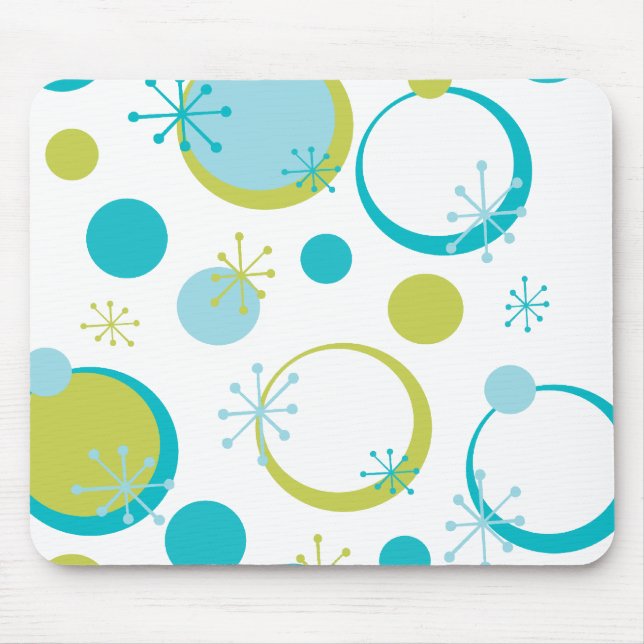Fun Retro Pattern Mouse Pad (Front)