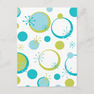 Fun Retro Pattern Postcard