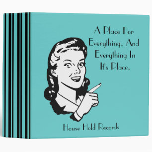 Fun Retro Record Keeping Binder