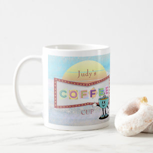 Fun Retro Sign Personalized Coffee Cup