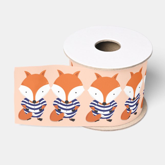 Fun Retro Swimsuit Fox Animal Grosgrain Ribbon (Spool)