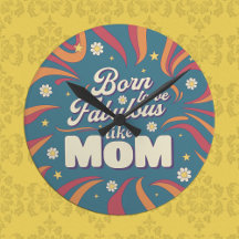 Fun Retro Vintage Psychedelic Mom Quote Typography