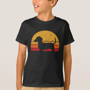 Fun Retro Vintage Sunset Dachshund T-Shirt