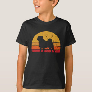 Fun Retro Vintage Sunset Pug Dog T-Shirt