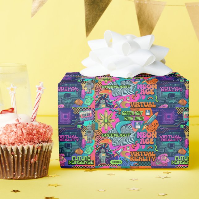 Fun Retro   Wrapping Paper (Birthday Party)