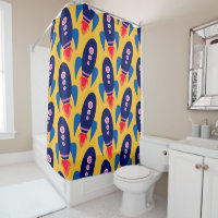 Fun Rocket Spaceship Astronaut Pattern in Yellow