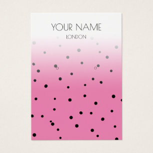Fun rose, pois motif carte d'affichage d'oreille