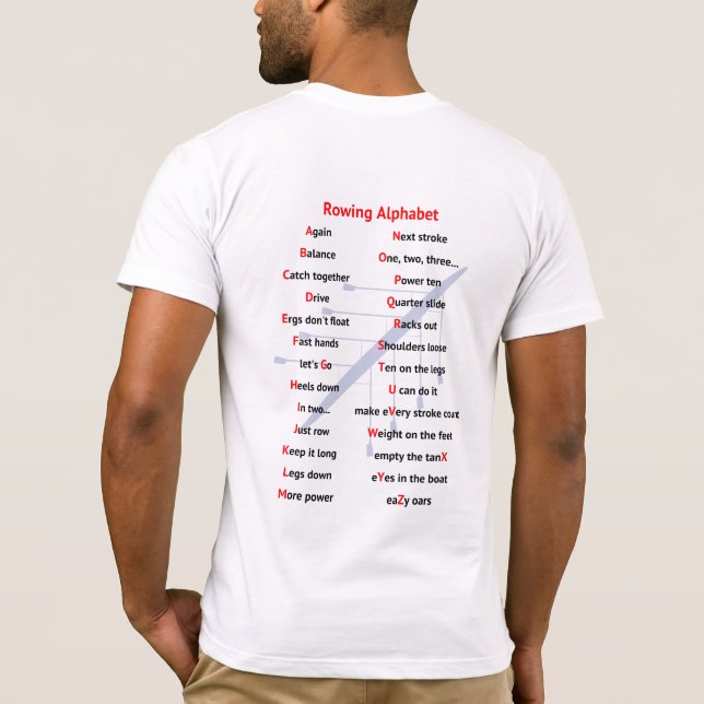 Fun Rowing Alphabet back T-Shirt (Back)