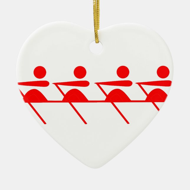 Fun Rowing club Ceramic Ornament (Front)