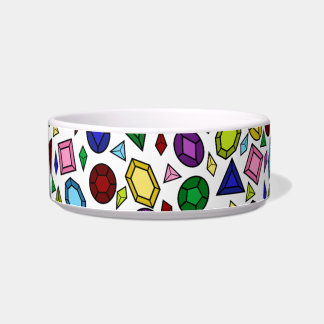 Fun Royal Rainbow Gemstones and Jewellery Pattern Bowl