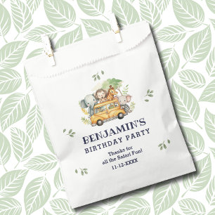 Fun Safari Animal Jungle Birthday Thank You Favour Bag